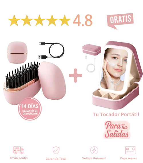 Pack Cabello Perfecto ✨ (Cepillo Premium + Tocador LED Gratis)